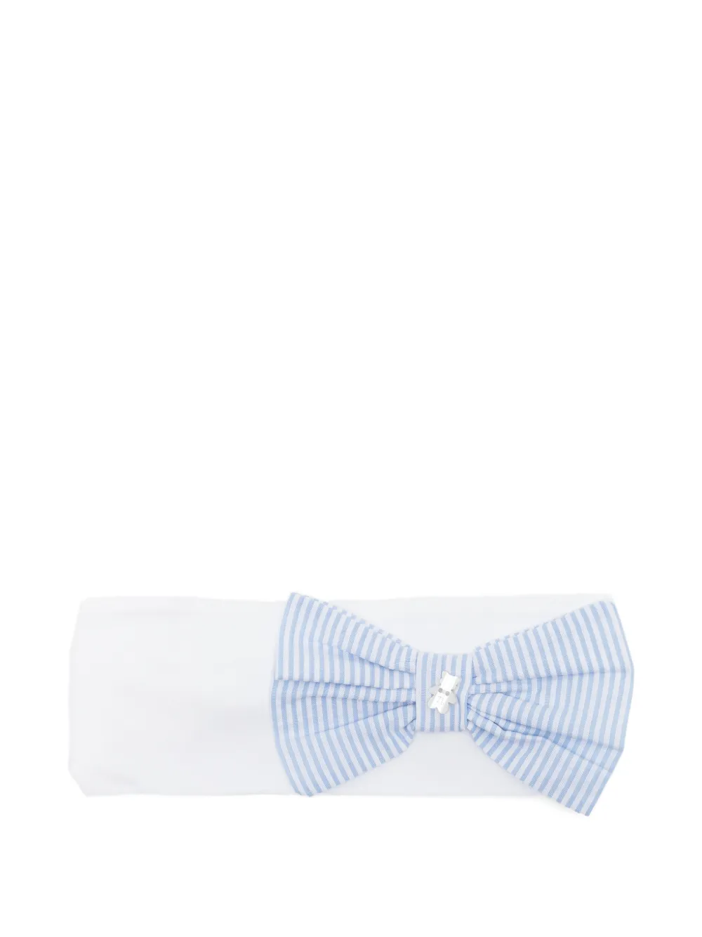 NANAN striped-bow headband - Bianco