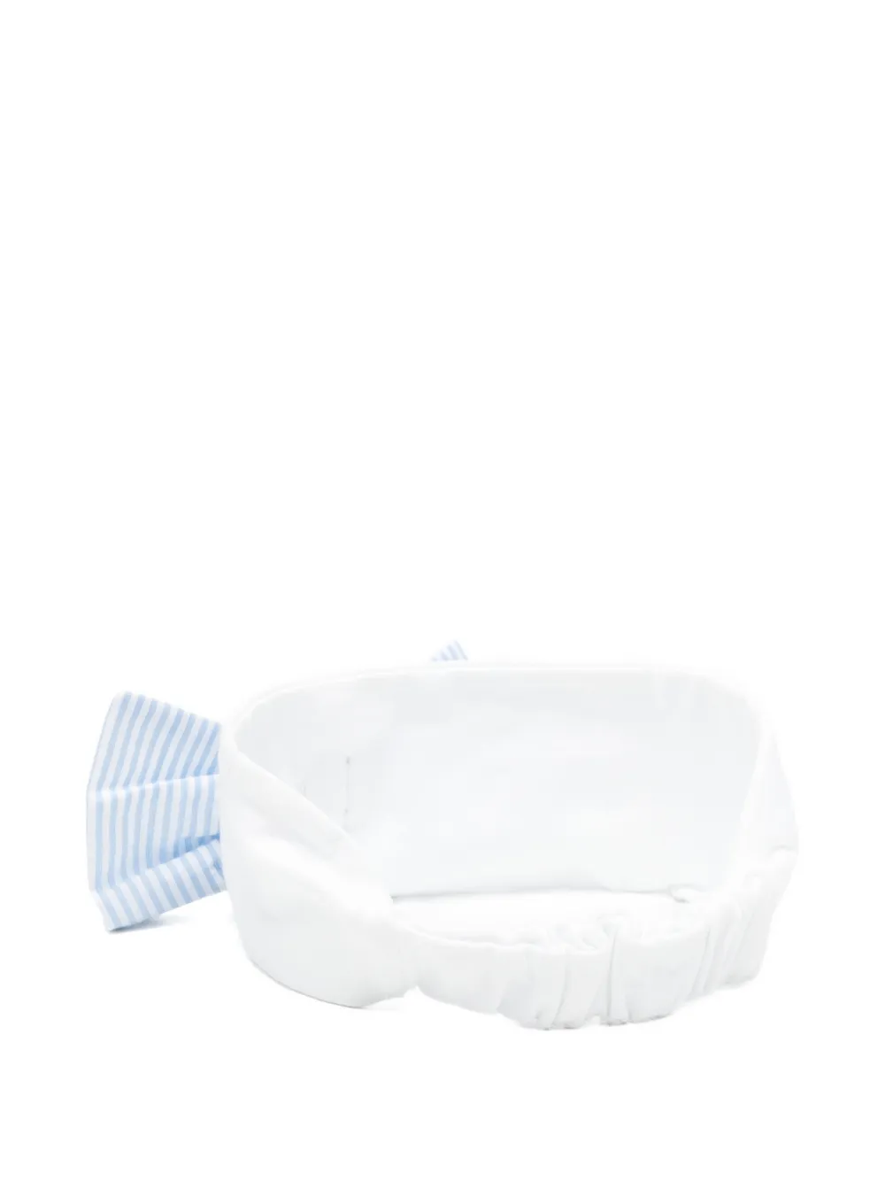  Nanan Striped-bow Headband - White 