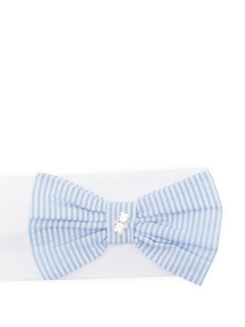  Nanan Striped-bow Headband - White 