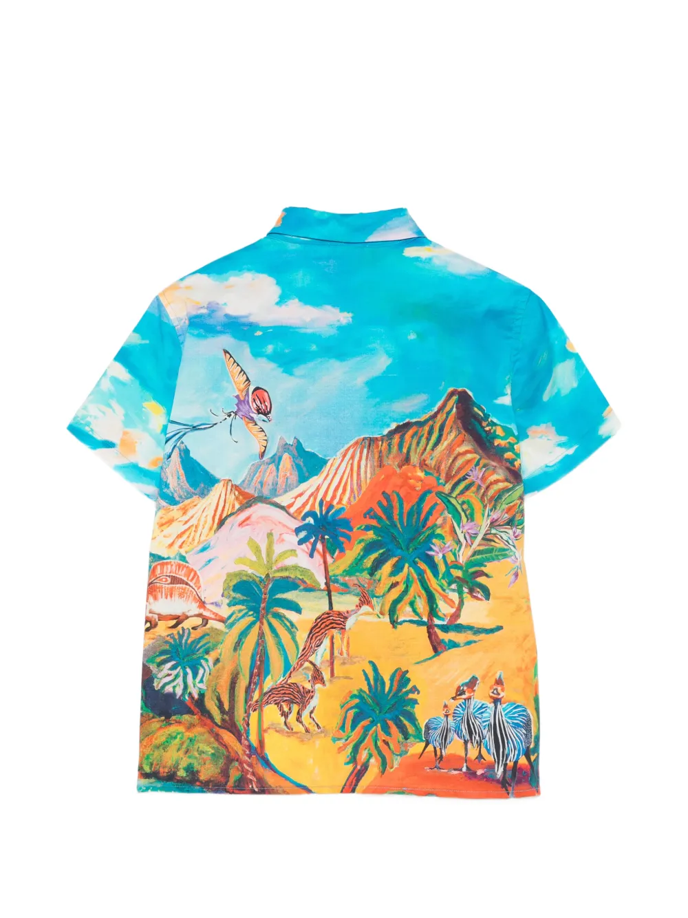 Stella Jean Kids Shirt met print Blauw