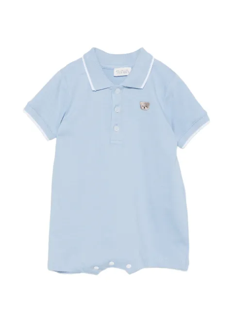 NANAN embroidered polo-collar romper