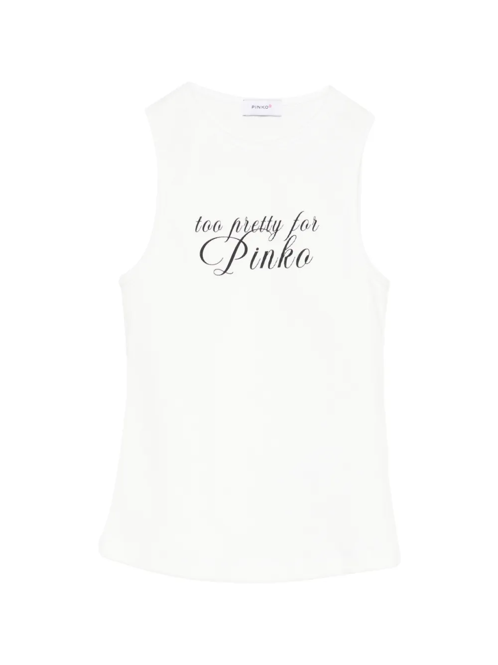 Pinko Kids logo-print top - Bianco