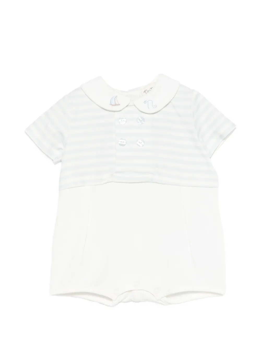NANAN striped romper - Bianco