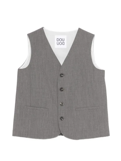 Douuod Kids v-neck button gilet 