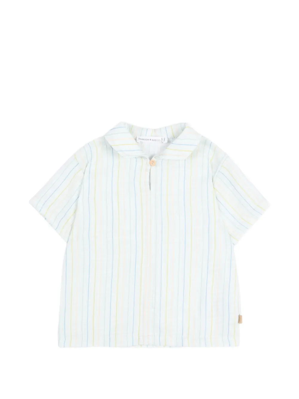 Bamboom striped short-sleeves shirt - Bianco