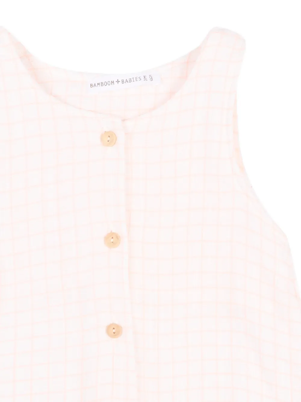  Bamboom Square-pattern Rompers - Pink 