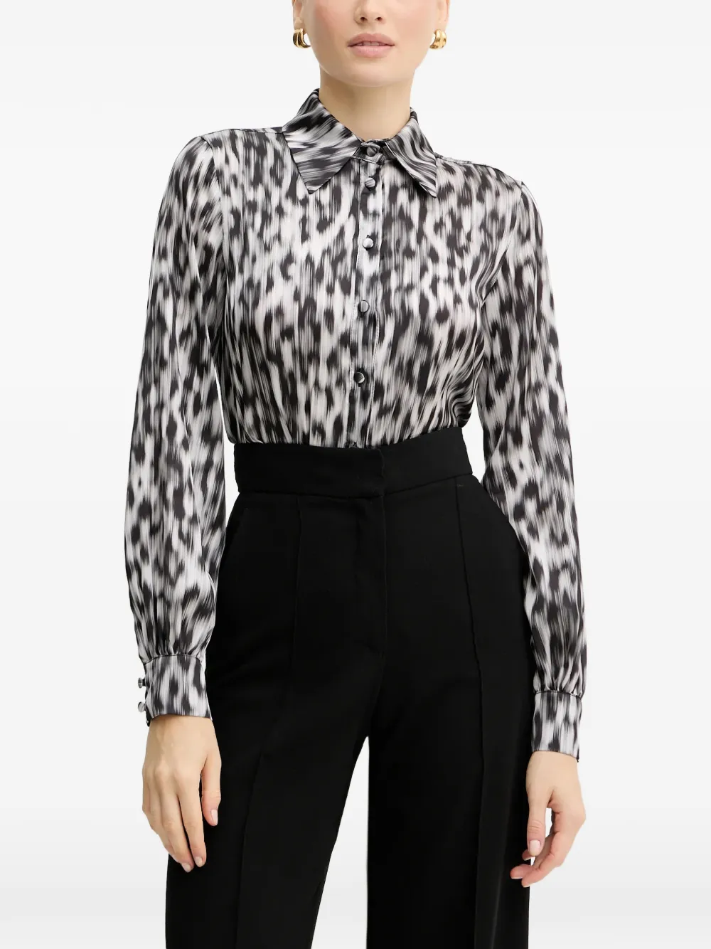 Silvian Heach animal-print buttoned shirt