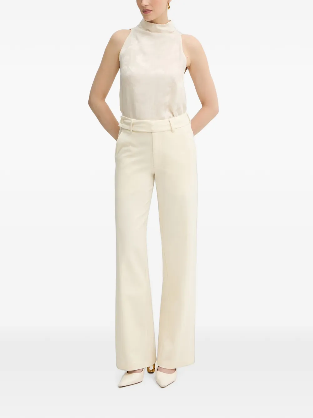 Silvian Heach Broek met ceintuur Beige