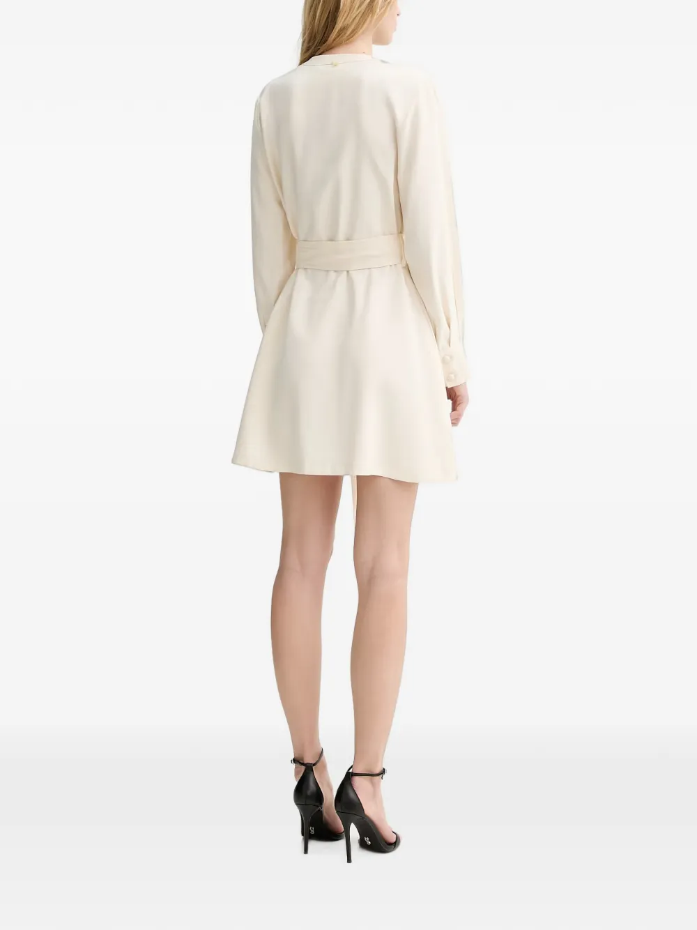 Silvian Heach Pobe pocket belted mini dress Beige