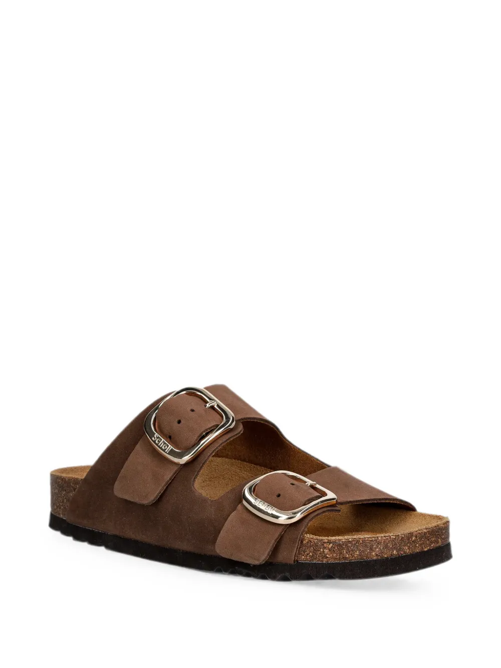 Scholl NOELLE buckle-fastening slides Bruin