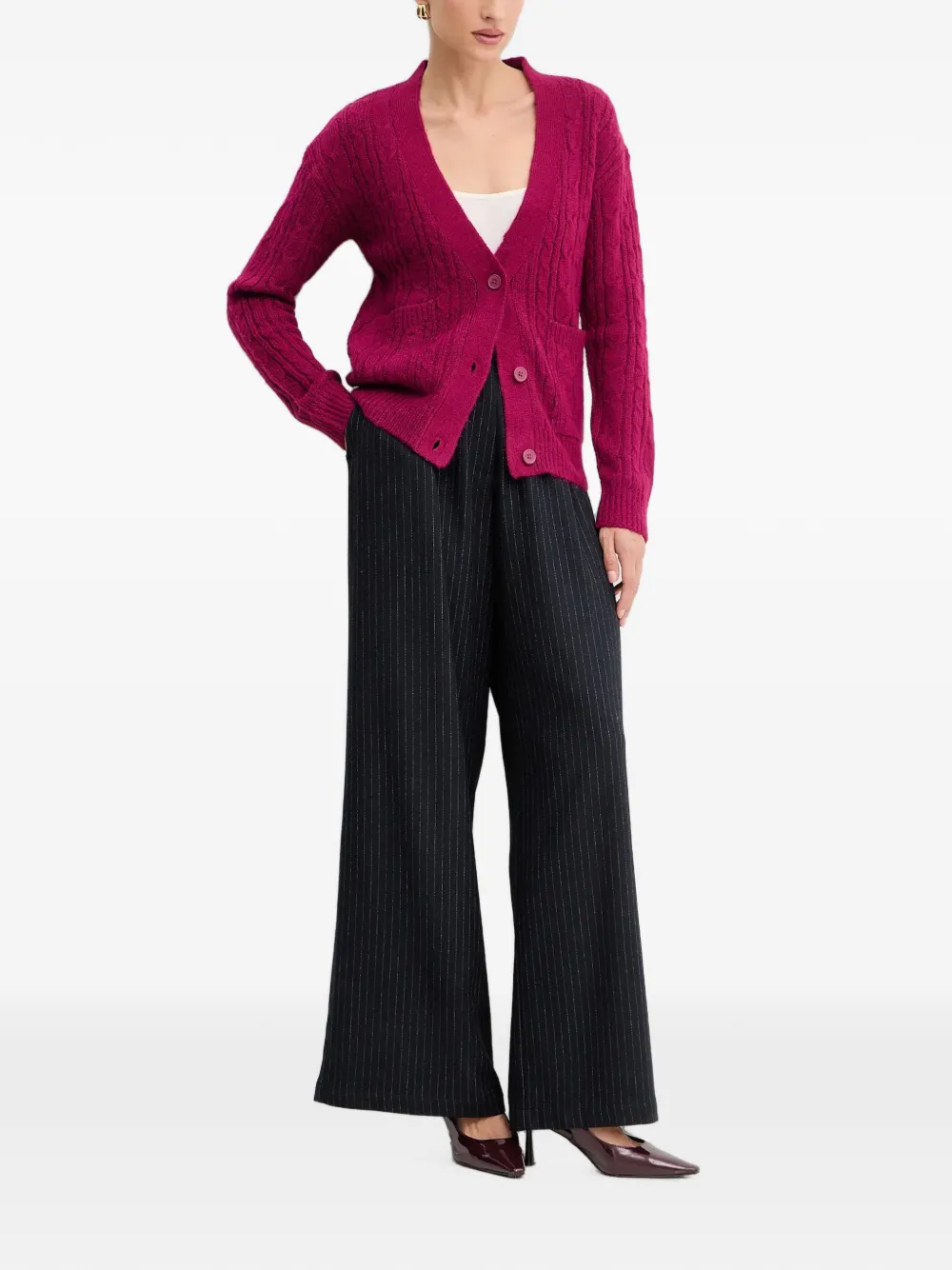 Silvian Heach Button-up vest Roze