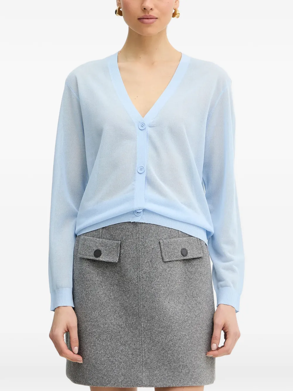 Silvian Heach Geknöpfte Cardigan mit V-Ausschnitt - Blau