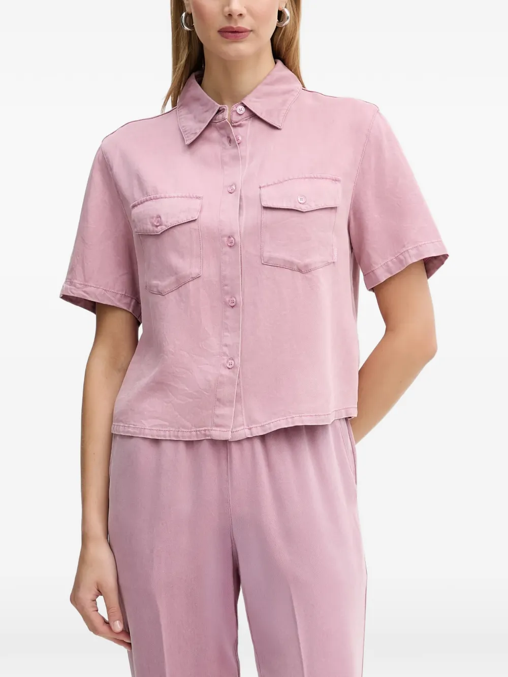 Silvian Heach Amara buttoned pocket shirt · 40