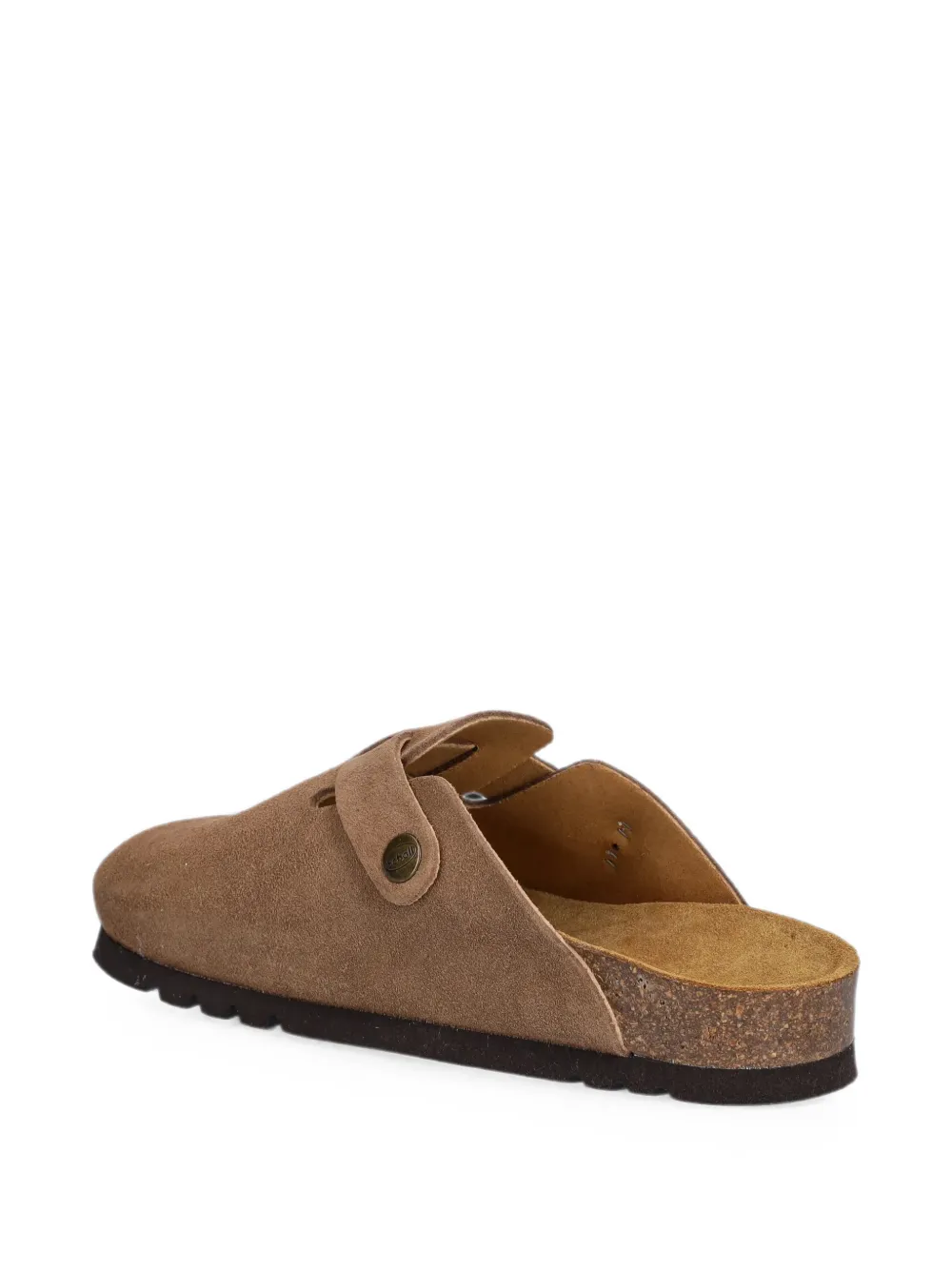 Scholl buckle-fastening suede clogs Bruin
