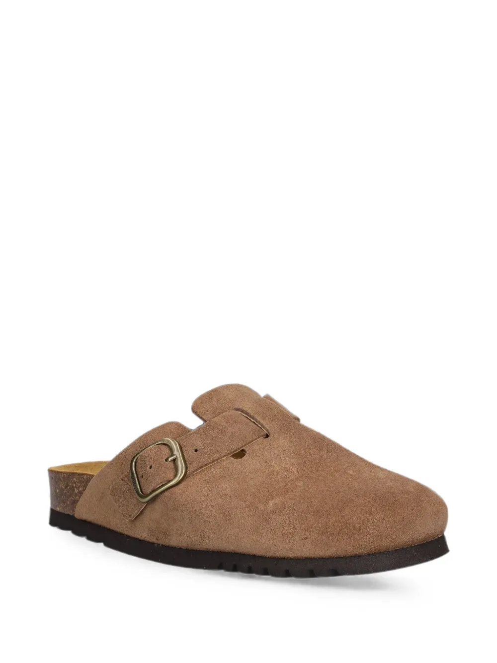 Scholl buckle-fastening suede clogs Bruin