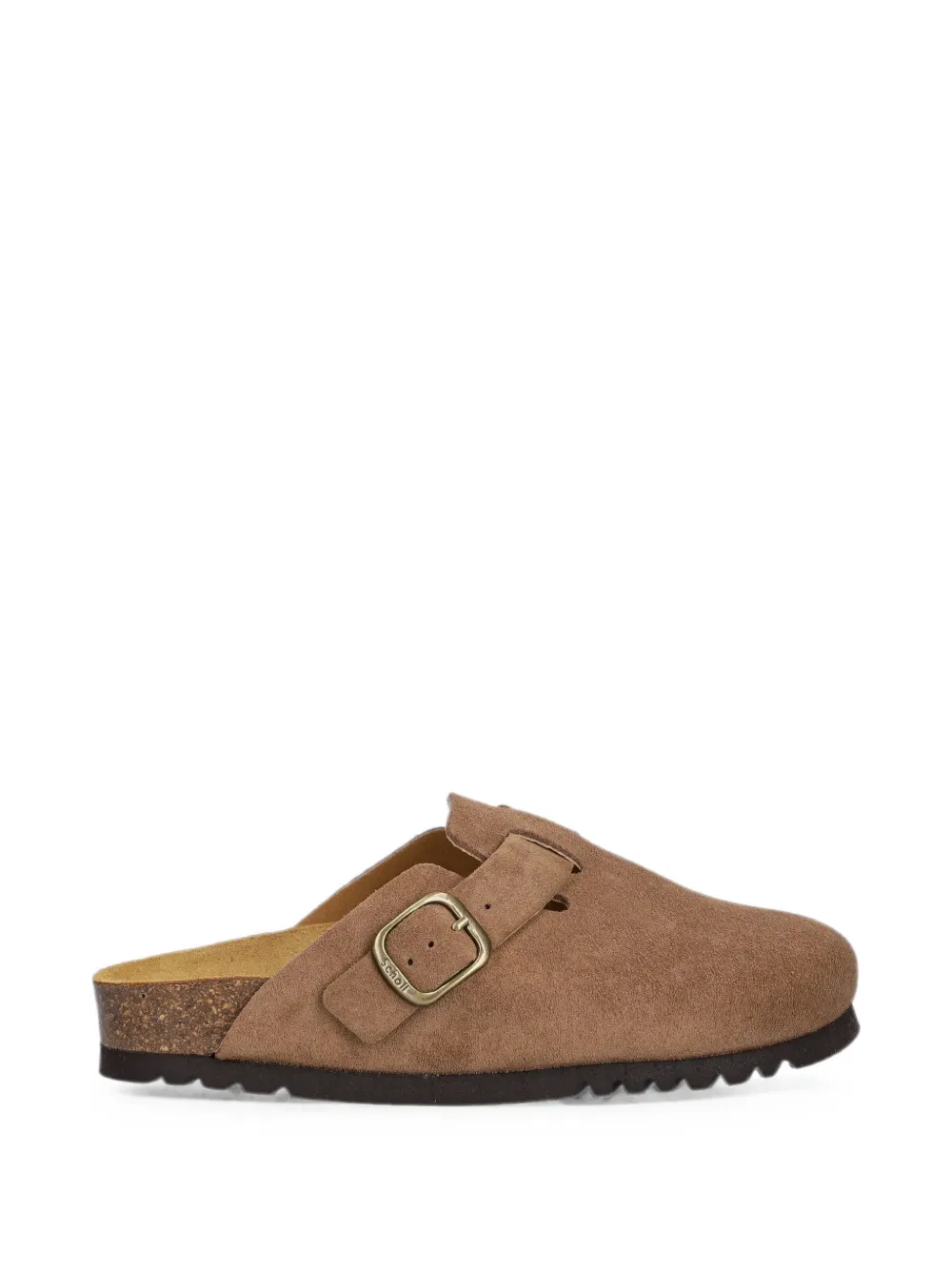 Scholl buckle-fastening suede clogs Bruin