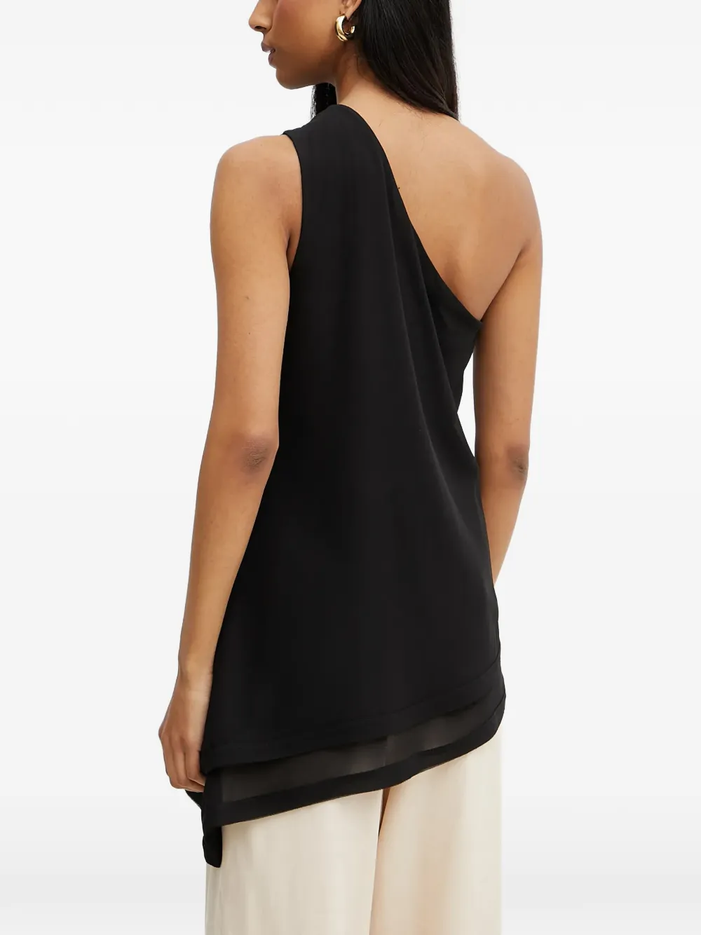 Silvian Heach Asymmetrische top met uitgesneden details Zwart