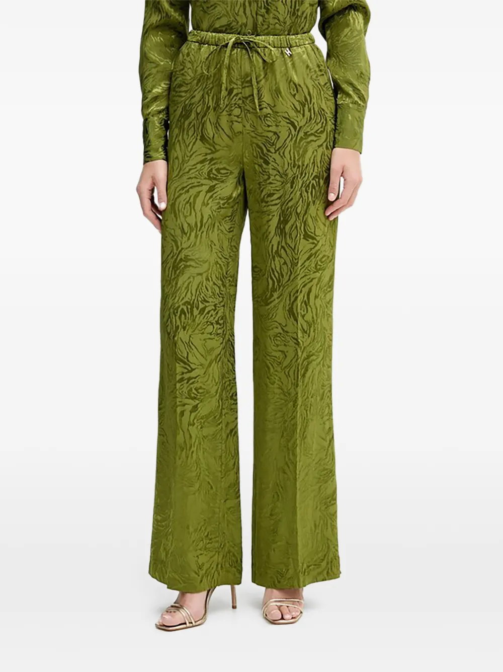 Silvian Heach drawstring print trousers - Verde