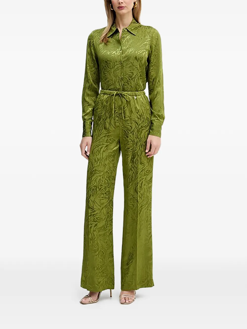 Silvian Heach Broek met trekkoord en print Groen