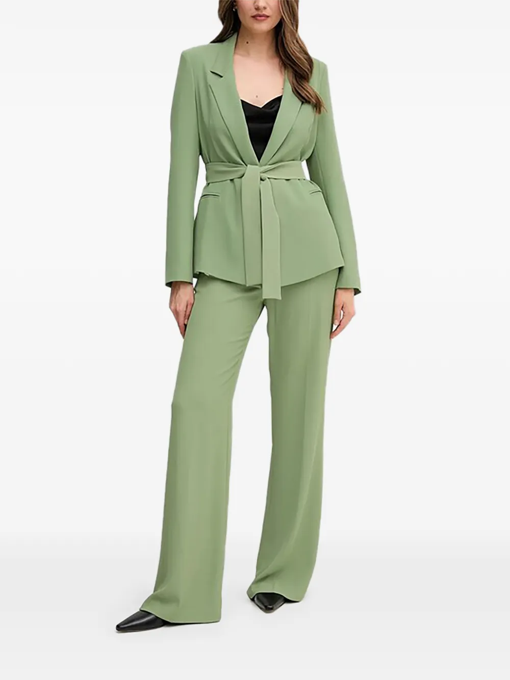  Sandro Ferrone Pantalones Acampanados - Verde 