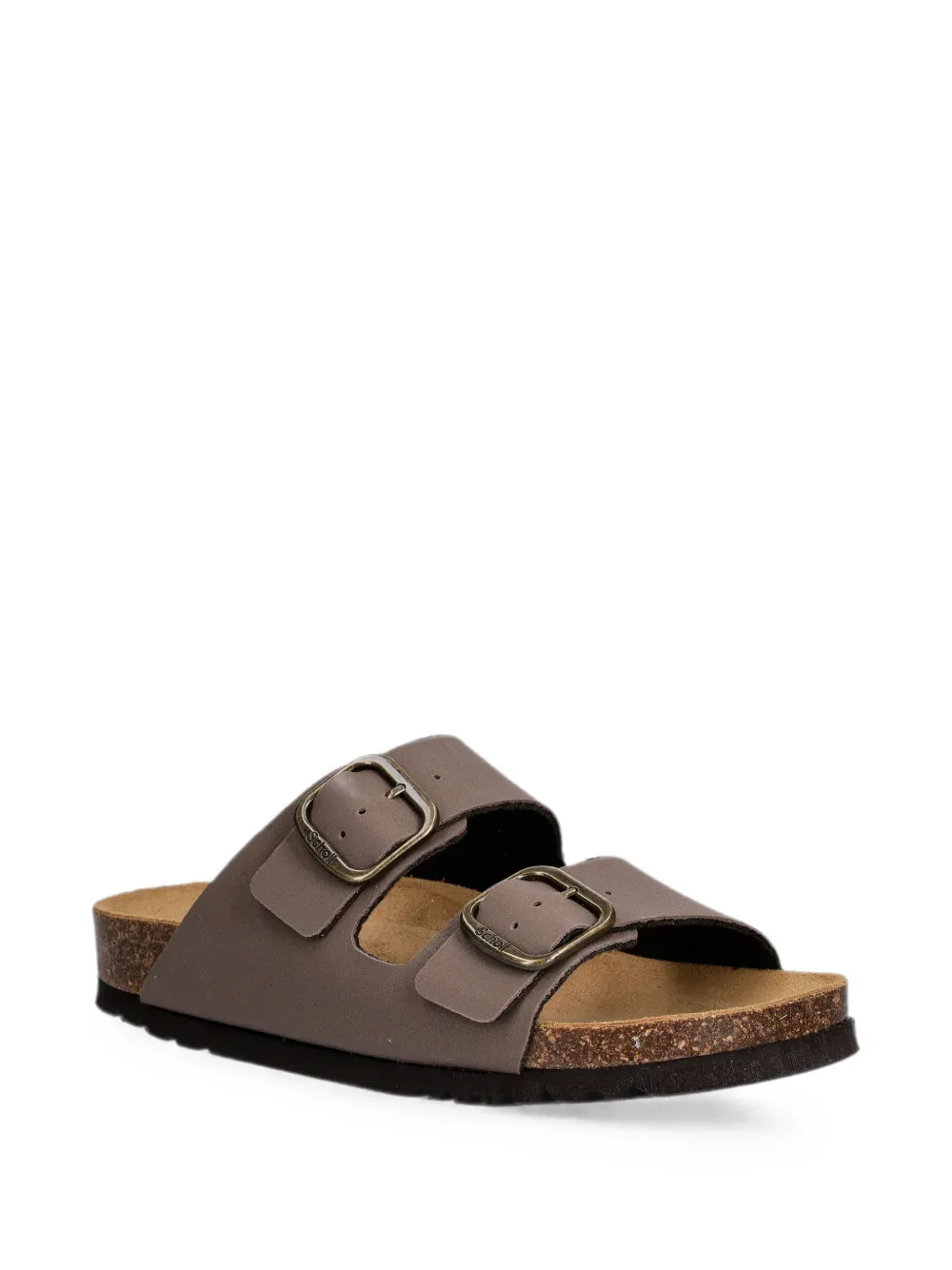 Scholl JOSEPHINE buckle-fastening double-strap slides Bruin
