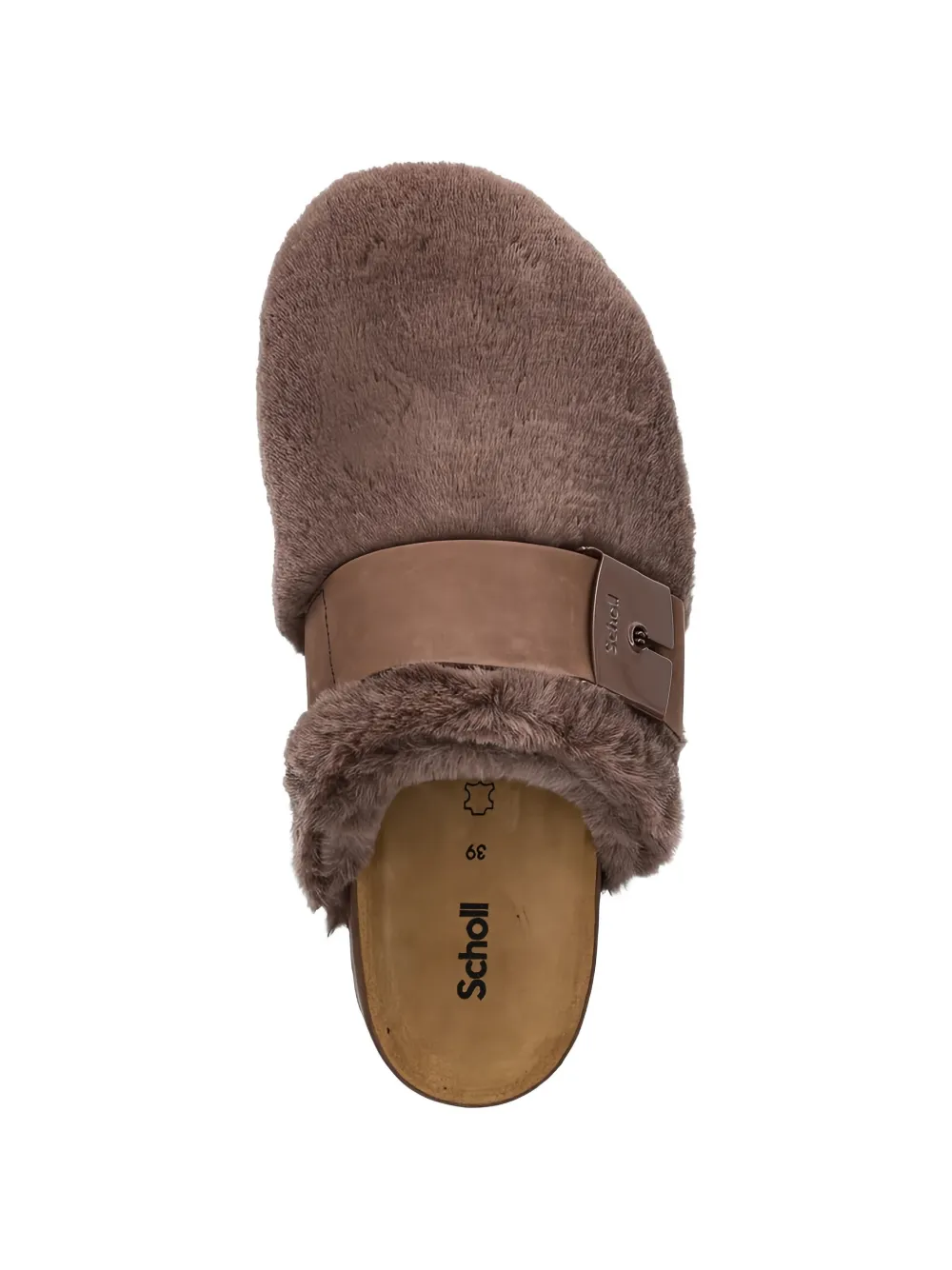 Scholl Alaska 3.0 slippers met gespband Bruin