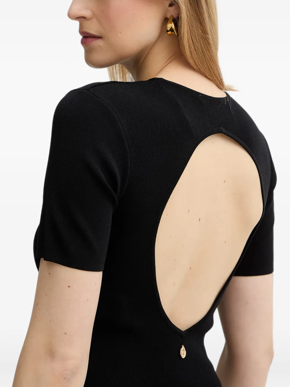Silvian Heach Top met open rug Zwart