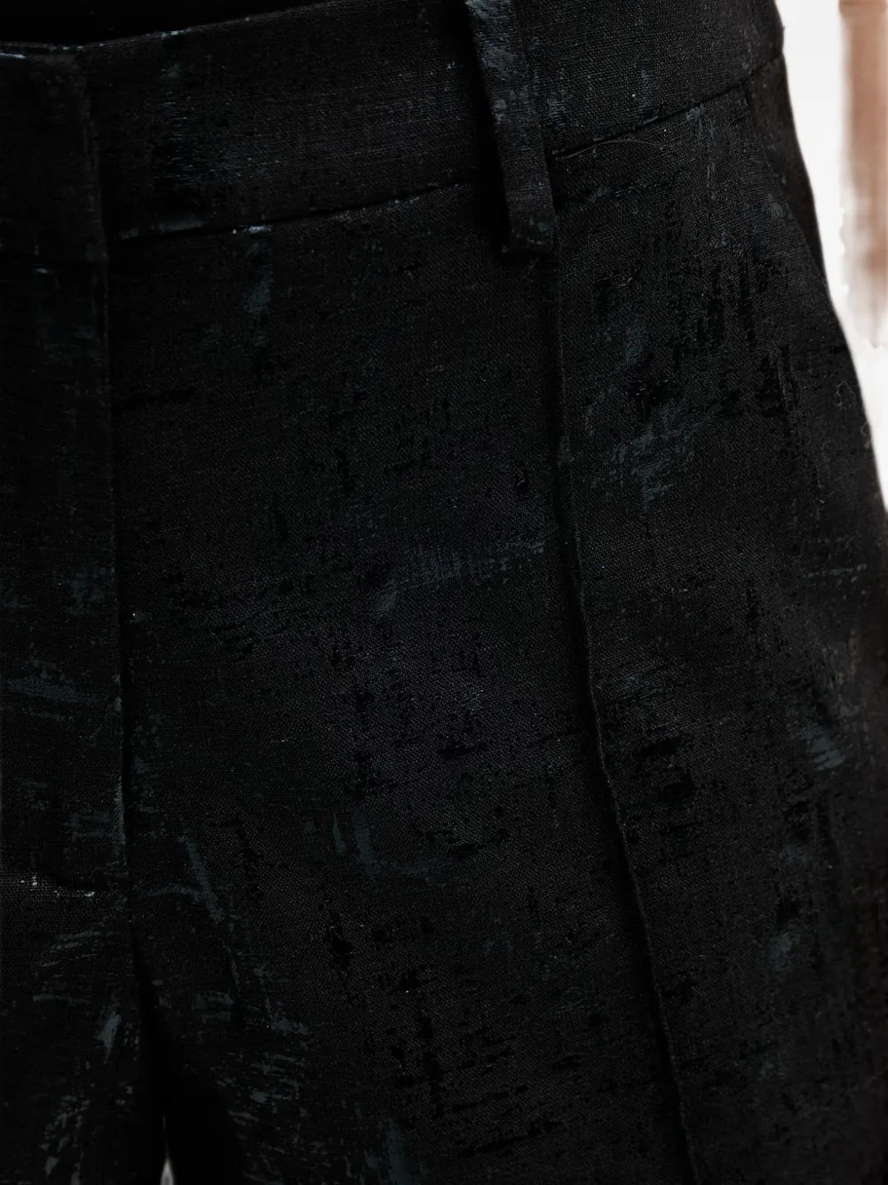 Silvian Heach Rabad belt-loops textured shorts Zwart