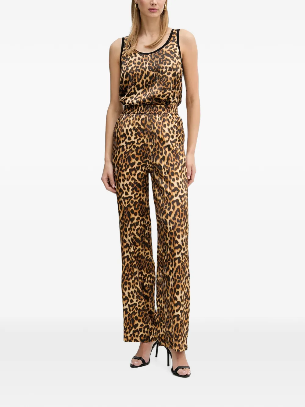 Silvian Heach Top met dierenprint en afwerking Beige