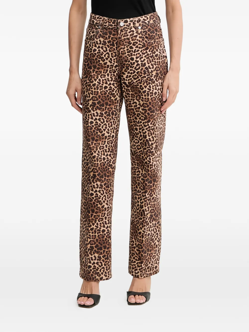 Silvian Heach Ronney animal print jeans - Toni neutri