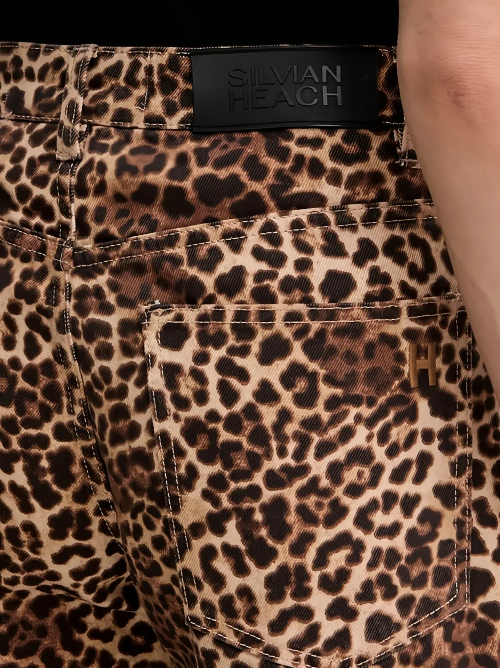 Silvian Heach Ronney jeans met dierenprint Beige