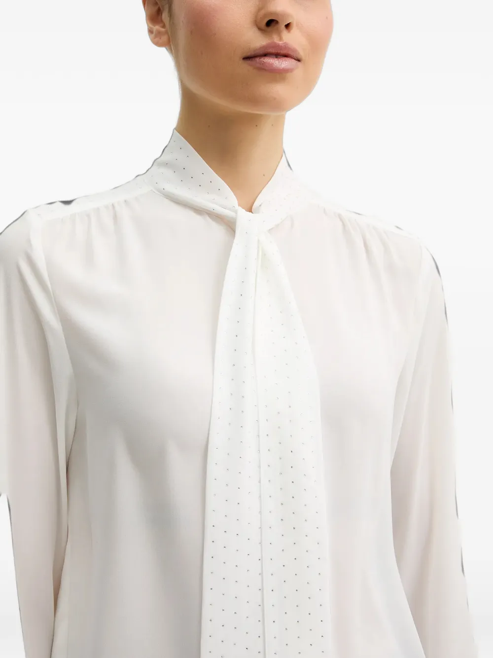 Silvian Heach Verfraaide blouse met lange mouwen Wit