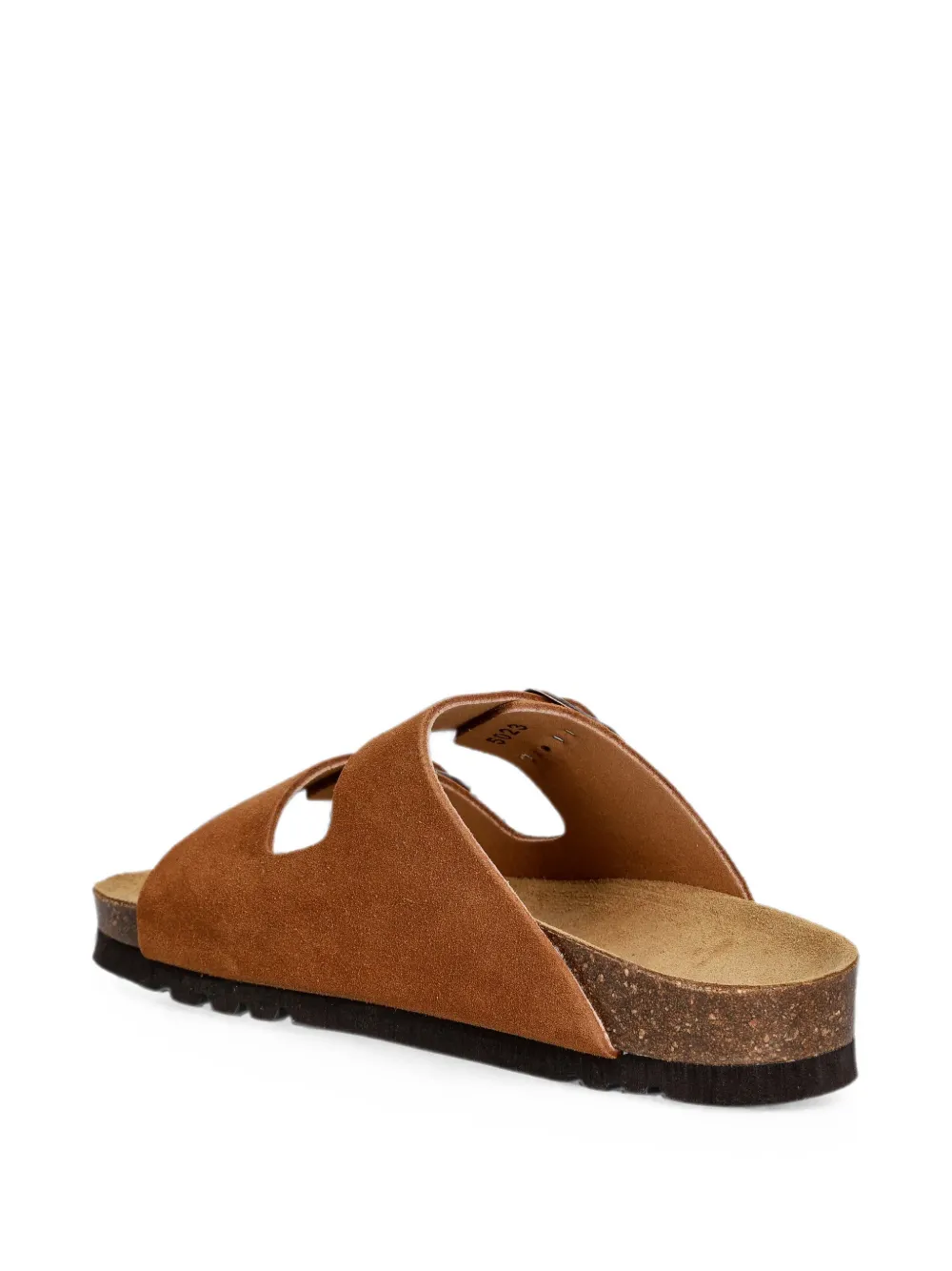 Scholl double buckle-strap slides Oranje