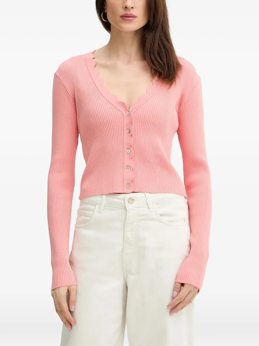Silvian Heach Cardigan a coste - Rosa