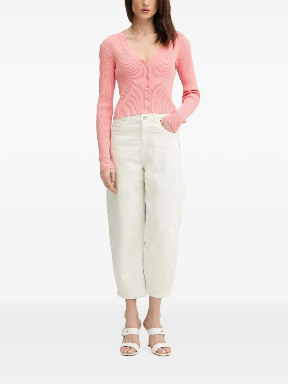 Silvian Heach Geribbeld vest Roze