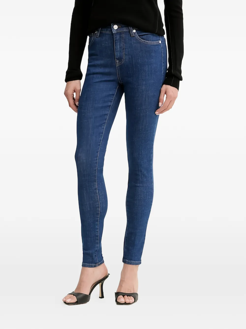 Silvian Heach Romang logo-plaque jeans - Blu