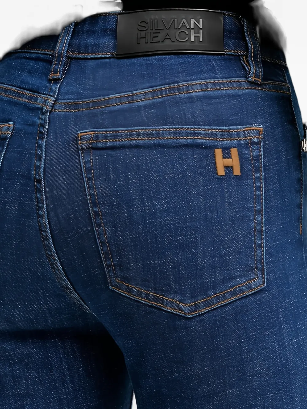 Silvian Heach Romang jeans met logoplakkaat Blauw