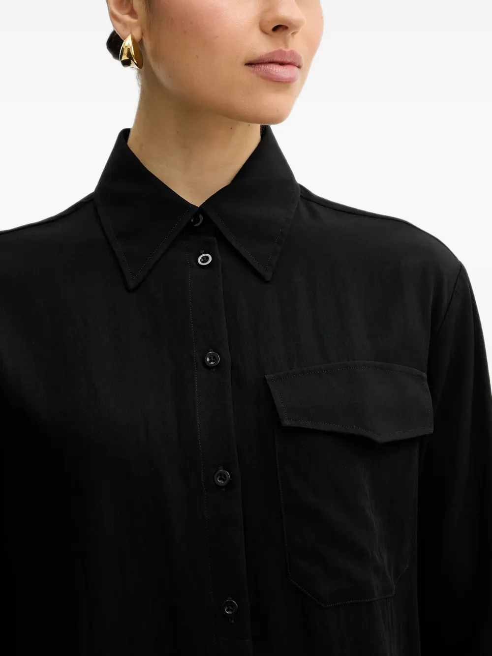 Silvian Heach Divon long-sleeve shirt Zwart