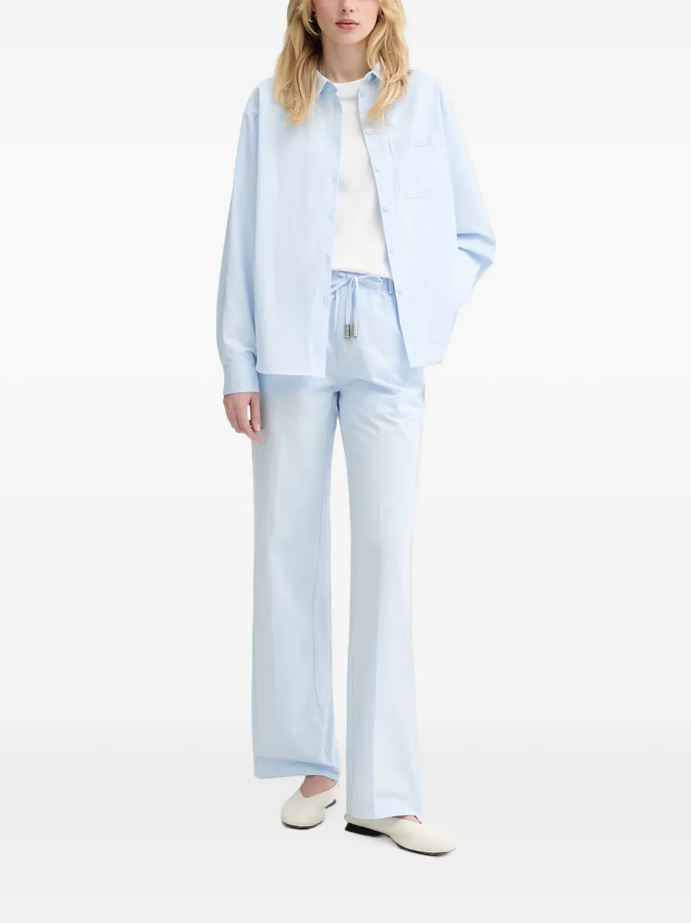 Silvian Heach Broek met trekkoordtaille Blauw
