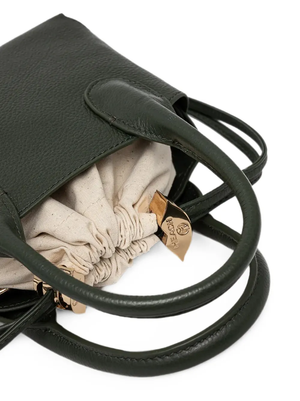 Silvian Heach x New Martina The Railway shopper van bewerkt leer Groen