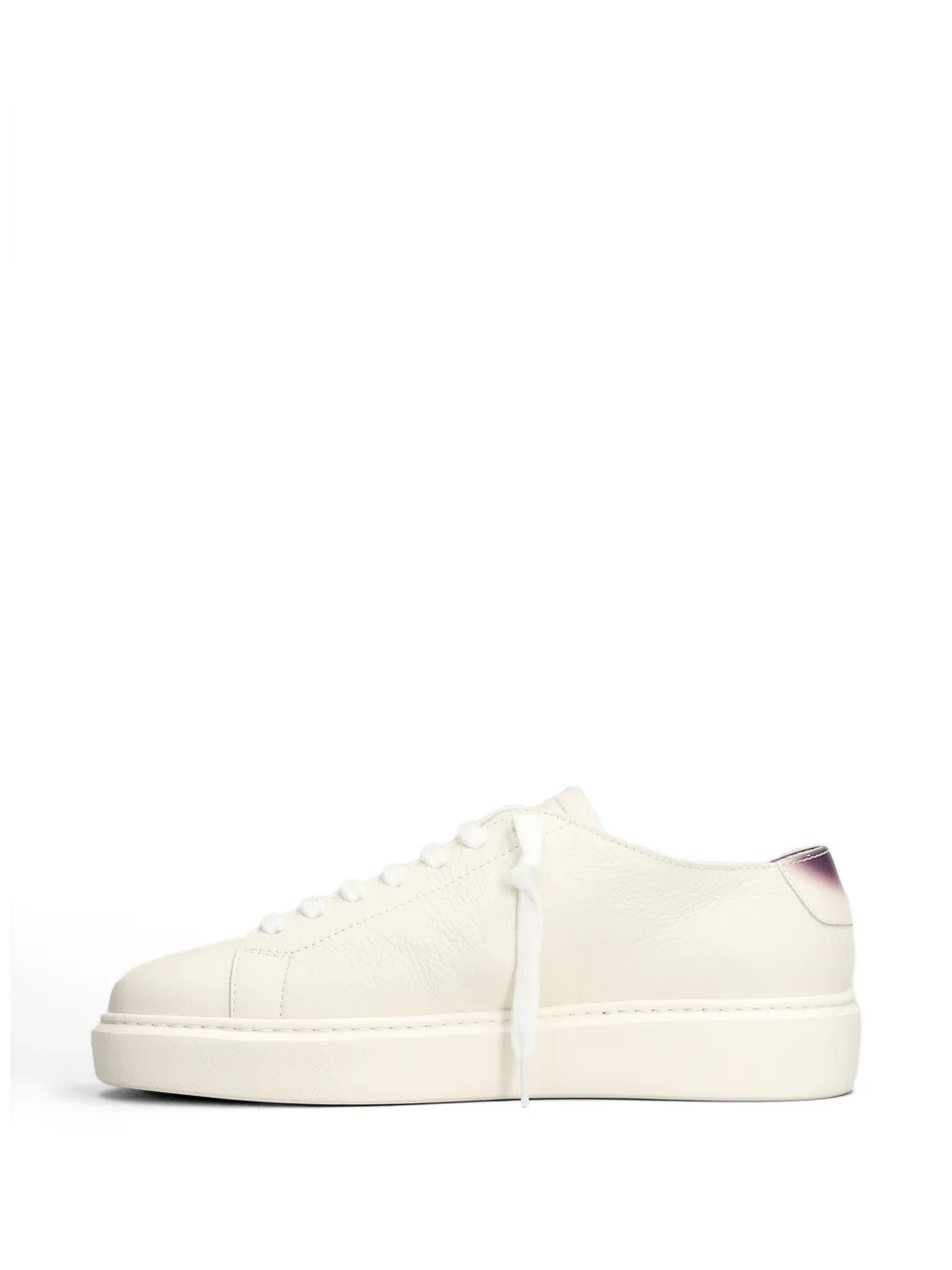 Doucal's pebbled-leather sneakers Wit
