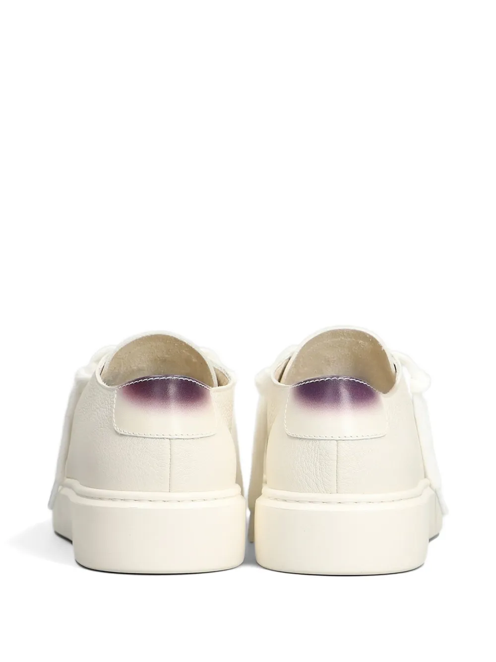 Doucal's pebbled-leather sneakers Wit