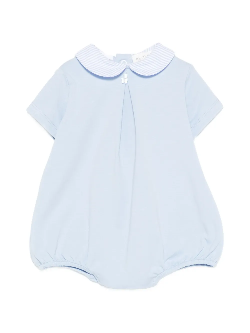 NANAN striped-collar romper - Blu