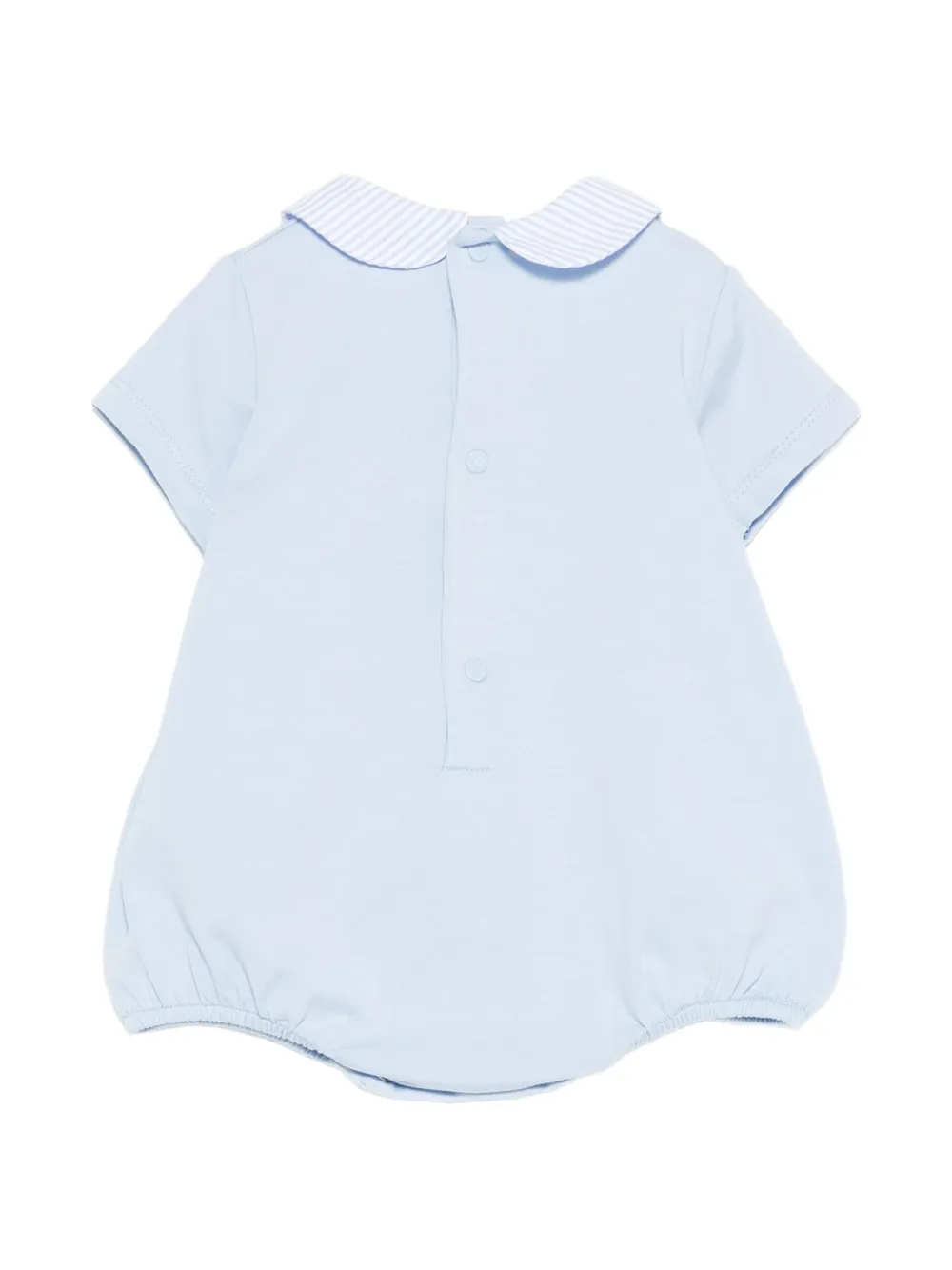  Nanan Striped-collar Romper - Blue 