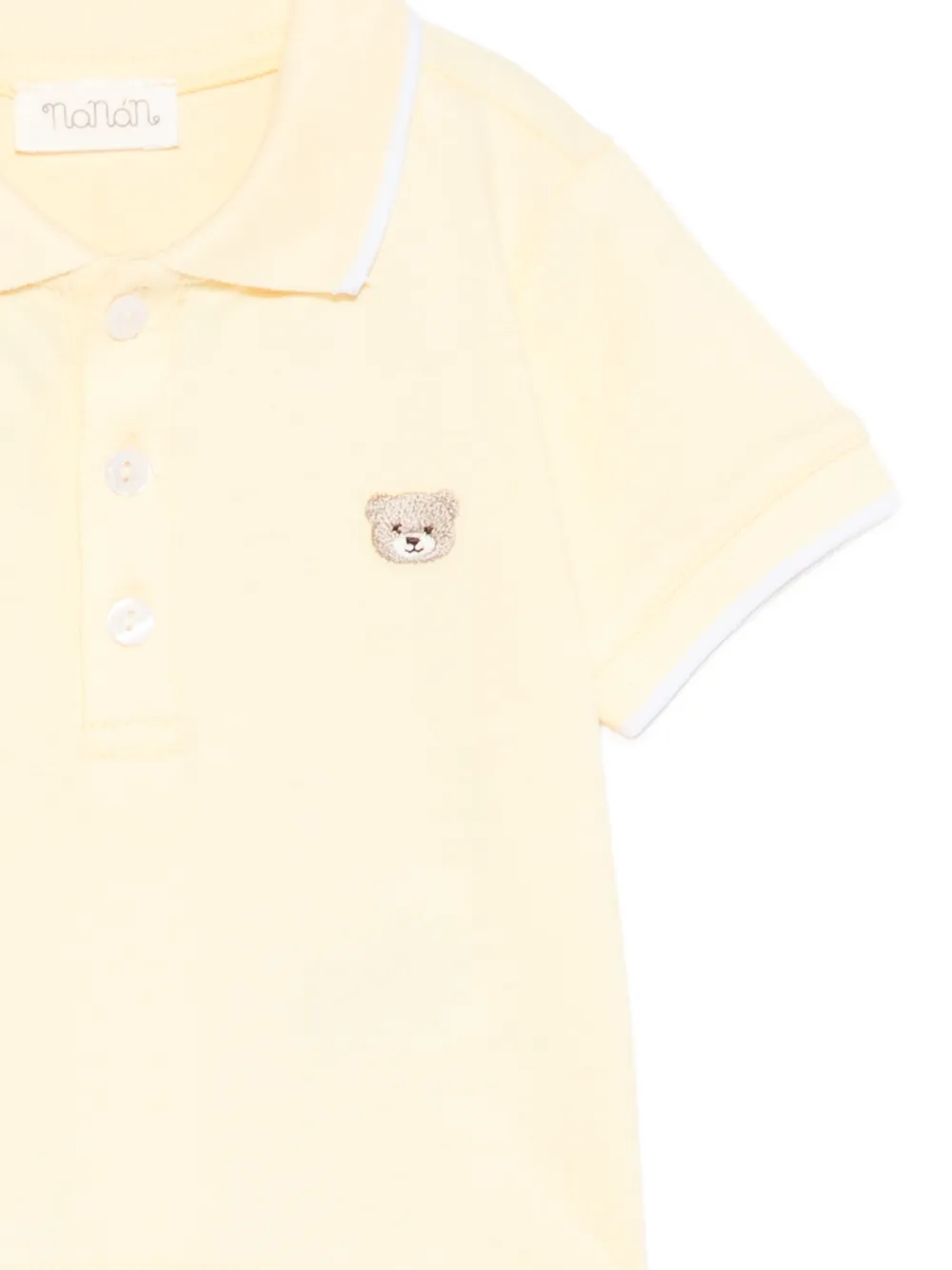 NANAN Poloshirt met borduurwerk Geel