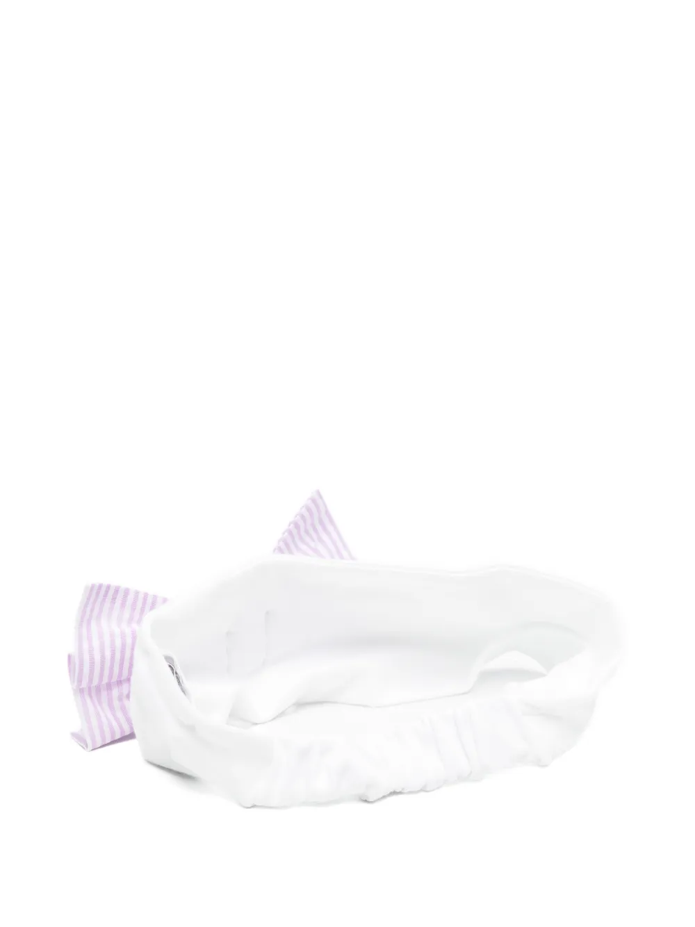  Nanan Lilla Striped-bow Headband - White 