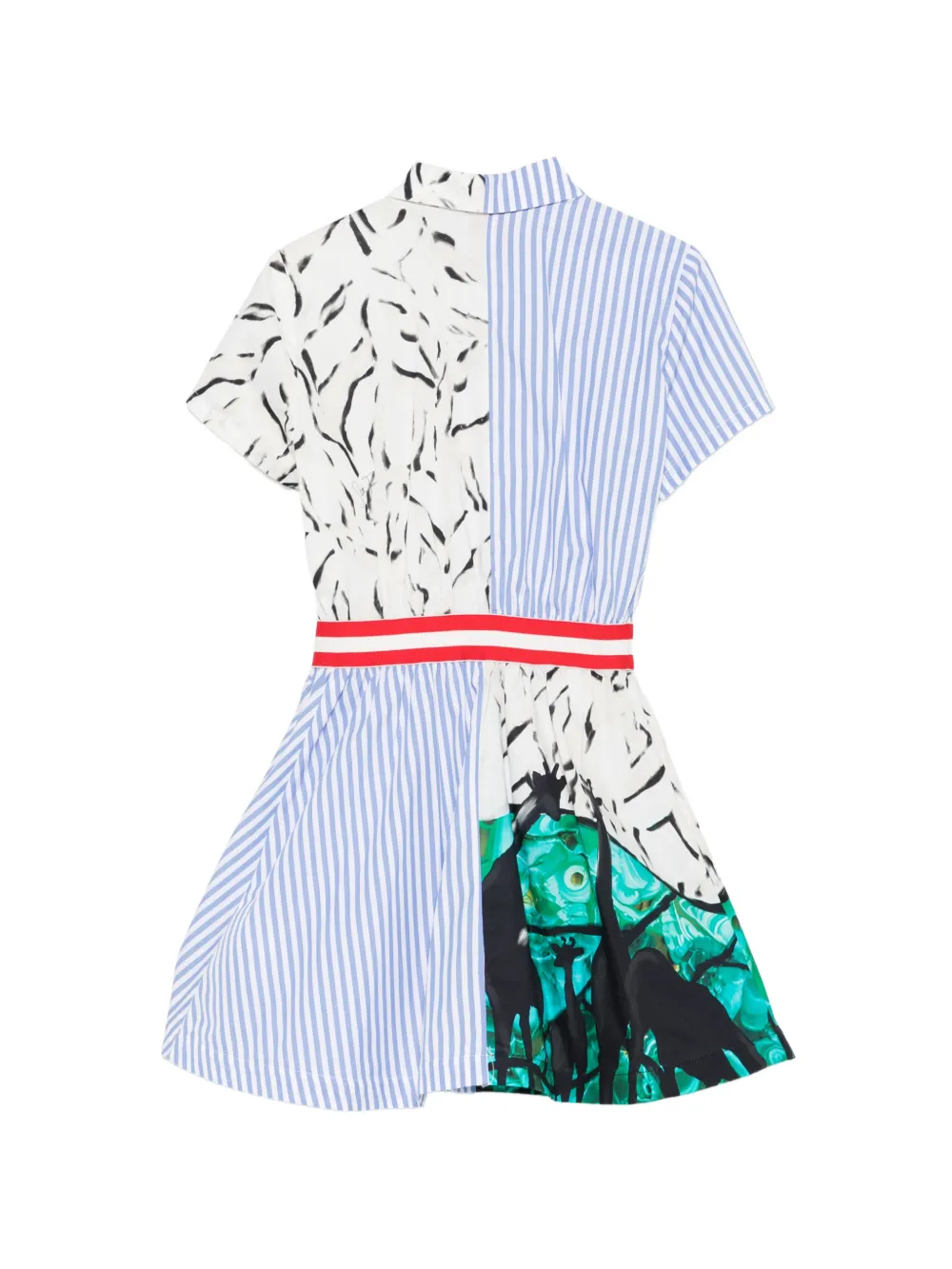 Stella Jean Kids Gestreepte jurk Wit