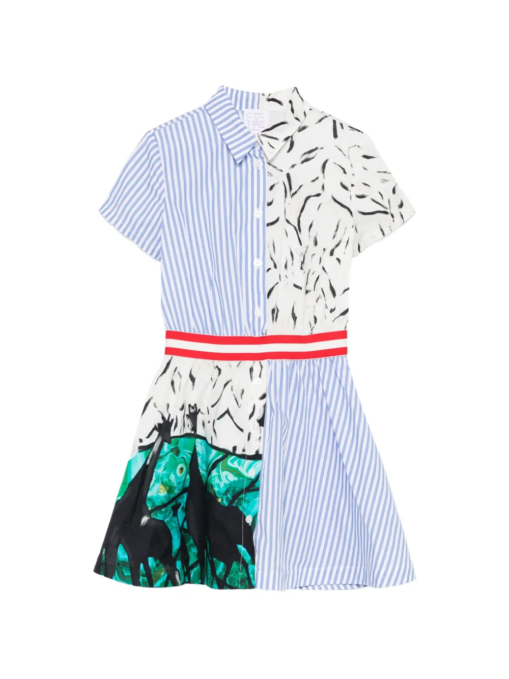 Stella Jean Kids striped dress - White