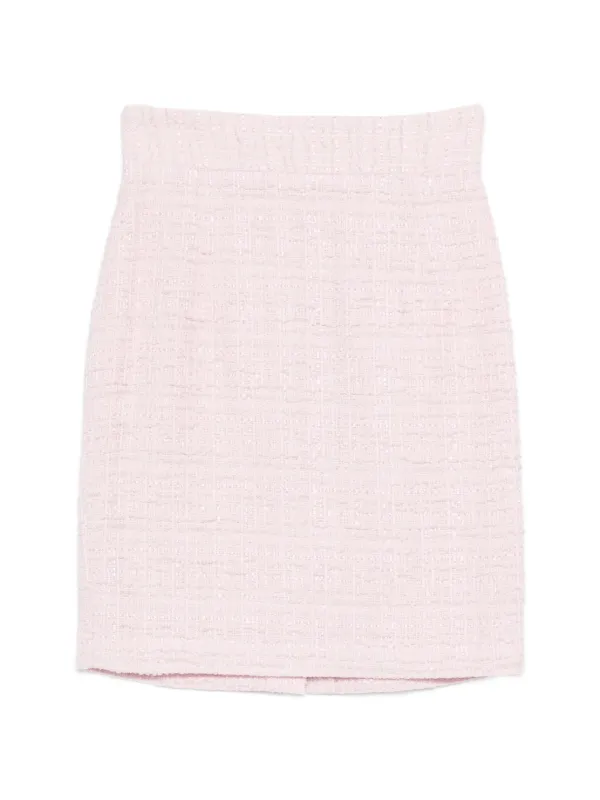 Tagliatore Nell Textured Mini Skirt in Pink