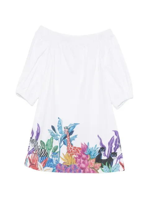Stella Jean Kids vestido con estampado de jungla